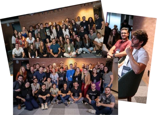 Fotos de encontros presenciais da comunidade do GLA